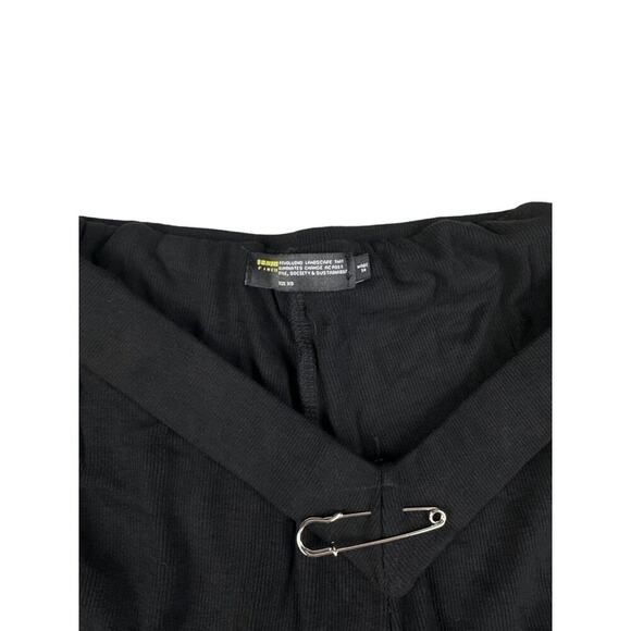 Finesse - Ribbed V Waist Pants in Black - Picture 3 of 4